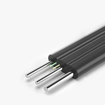 Cavo di caduta FTTH per esterni GJYXCH 1 nucleo in fibra ottica G657A1 con elemento di resistenza in acciaio