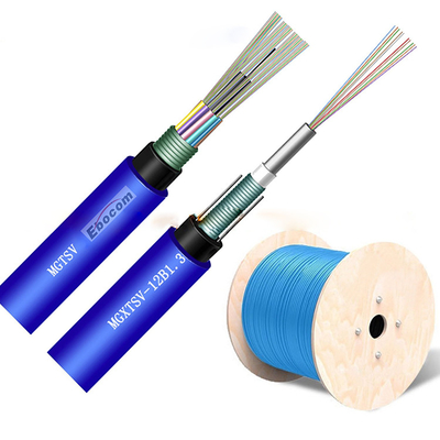 Cavo in fibra ottica per miniere MGTSV 60 72 96 doppio core giacche ignifughe per reti