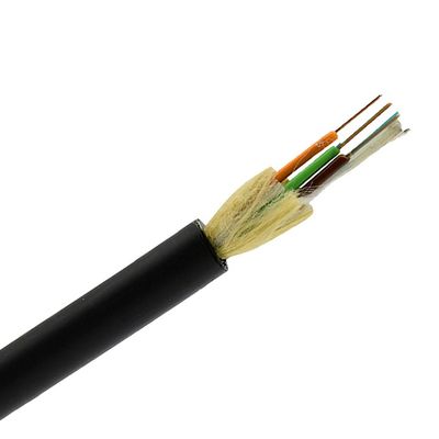 Single jacket ADSS 24 Core All Dielectric Self Supporting Fiber Optic Cable – PE Jacket Black for Long Span Aerial Installation