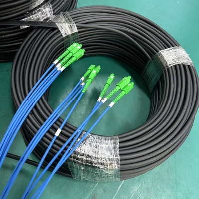 Pre-connesso 1 Core G657A1 FTTH Drop Cable Patch Cord con connettori SC UPC APC 50M 100M
