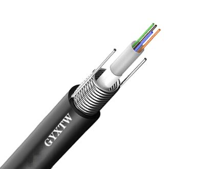 GYXTW 4 Core Single-Mode Outdoor Fiber Optic Cable con nastro di acciaio blindato