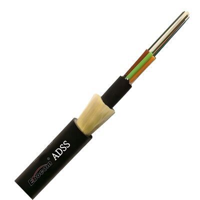 Cavo in fibra ottica ADSS a 72 fibre con doppia guaina e rinforzo in filo di aramide