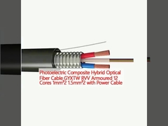 Cavo in fibra ottica ibrida fotoelettrica composita GYXTW RVV blindato 12 nuclei 1mm22 1.5mm22 con cavo di alimentazione